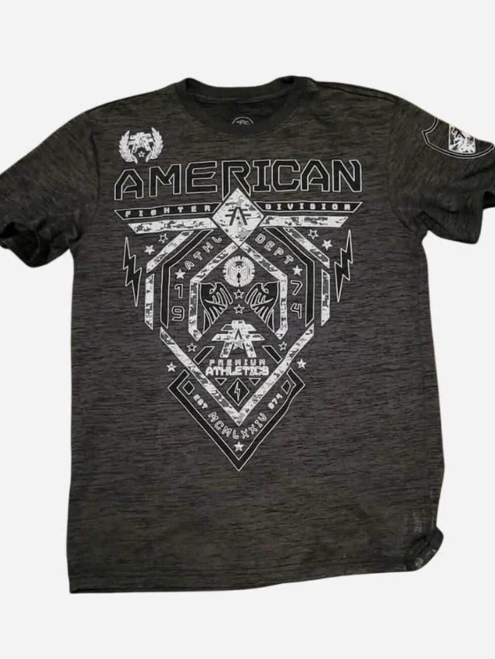 American Fighter Charcoal Graphic Crew Neck Tee